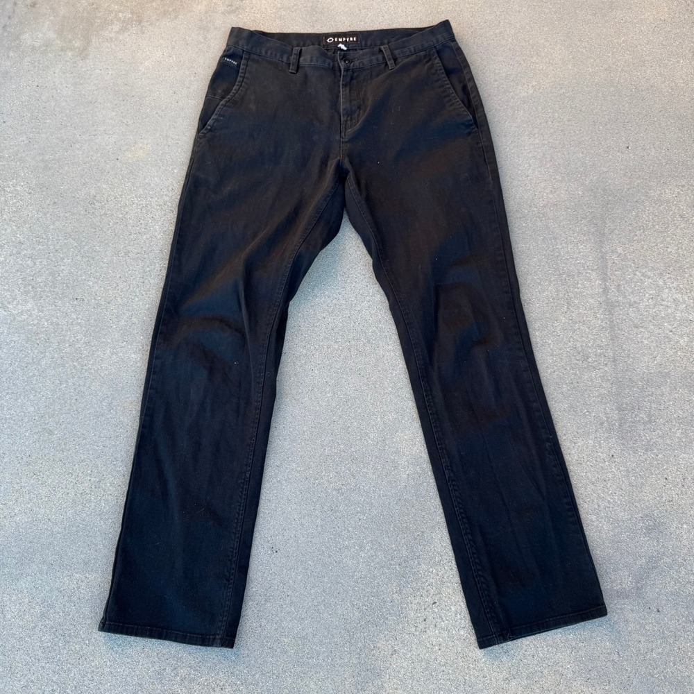 Empyre Black Chino Pants Mens Size‎ 30 Slim Straight Stretch Skate